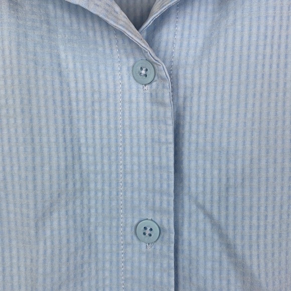 Woman’s REI Blue Button-Down Short Sleeve Blouse- Size Large - Picture 2 of 7